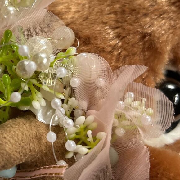 Deer Whimsical Plush Wall Mount with Floral Crown - Picture 8 of 15